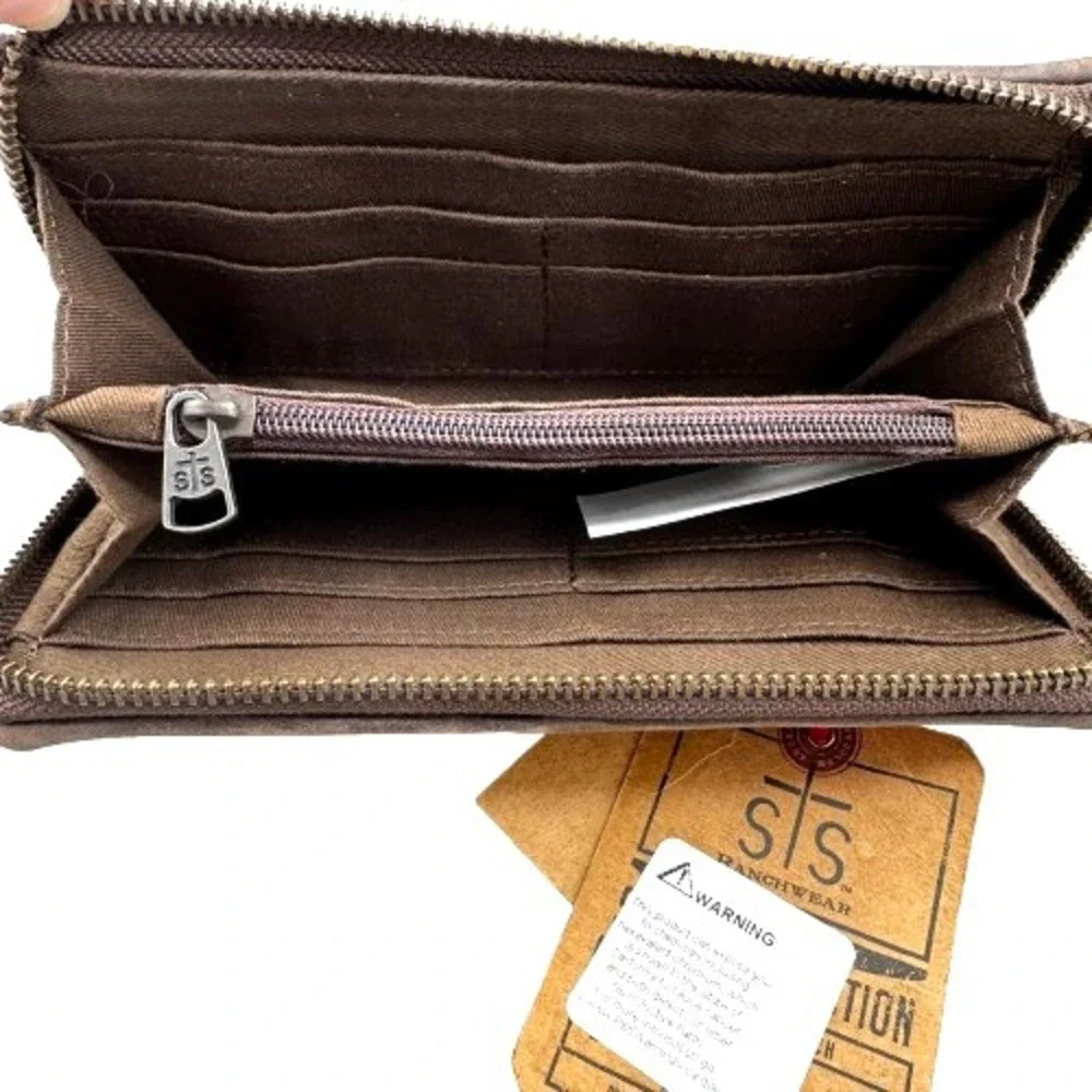 STS‎ Ranchwear by Carroll Women's Crimson Sun Bi-Fold Wallet Southwestern NEW